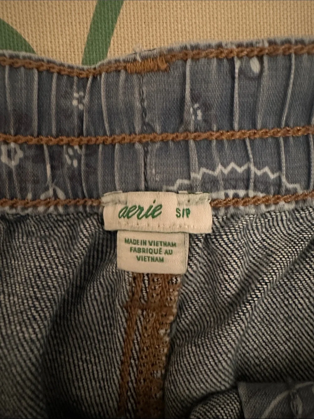 aerie Dark Blue Distressed Denim Shorts